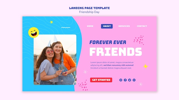 Friendship day design template