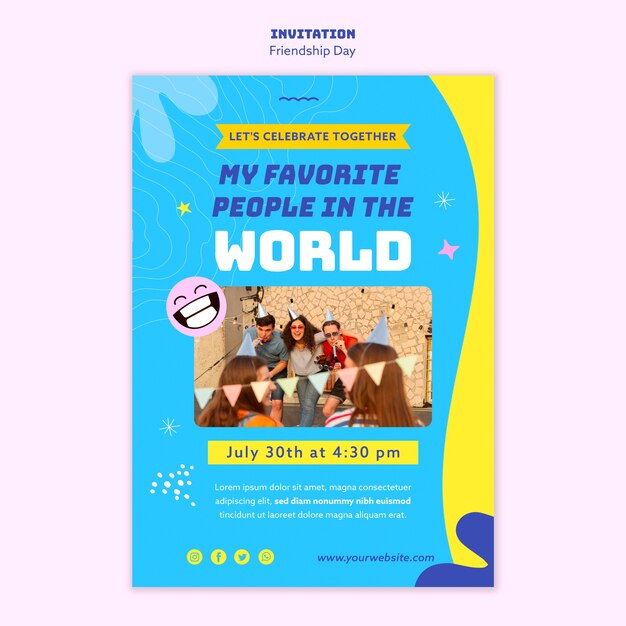 Friendship day design template