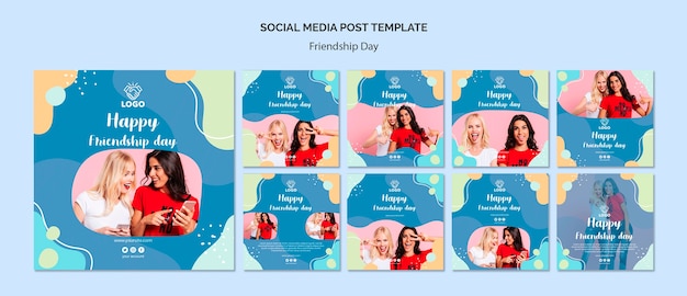 Free PSD friendship day social media post