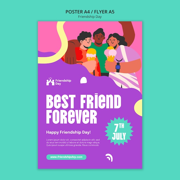 Friendship day template design