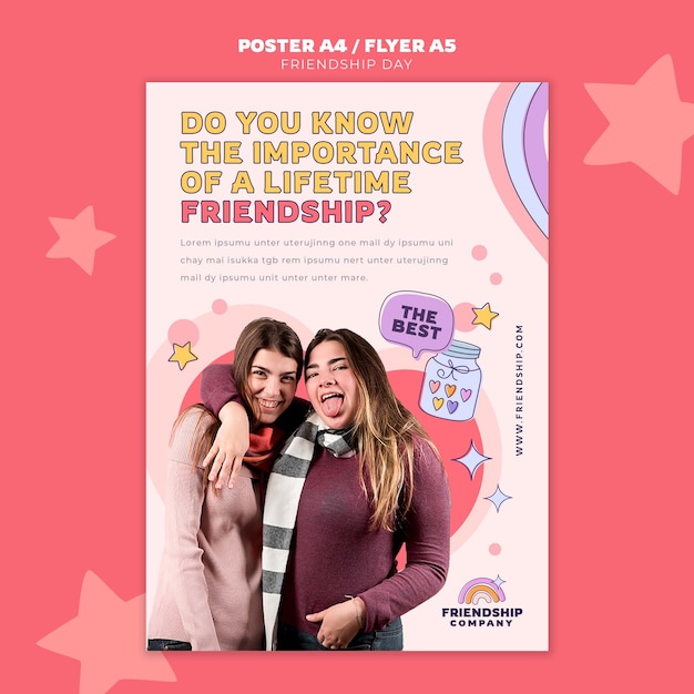 Friendship day template design