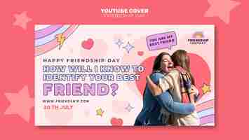 Free PSD friendship day template design