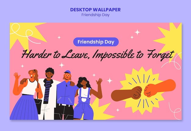 Free PSD friendship day template design