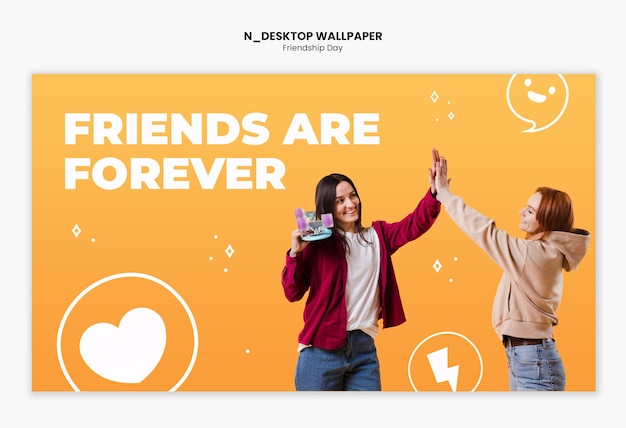 Free PSD friendship day template design