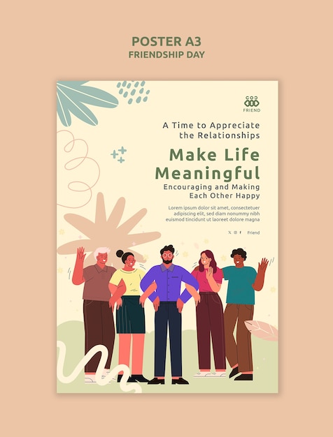 friendship day template design