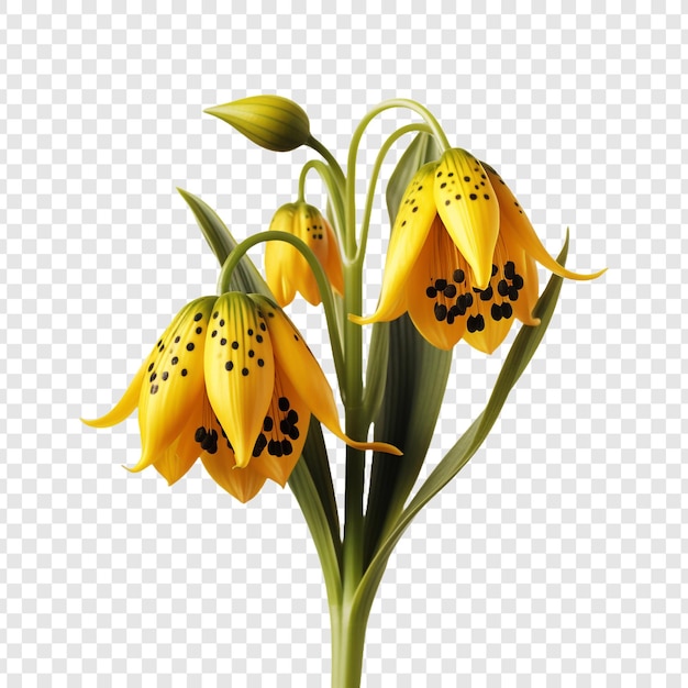 투명 한 배경에 고립 된 fritillaria 꽃