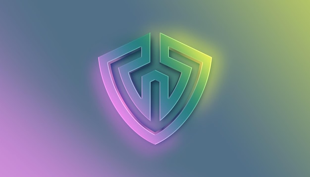 Передний макет логотипа 3d flow