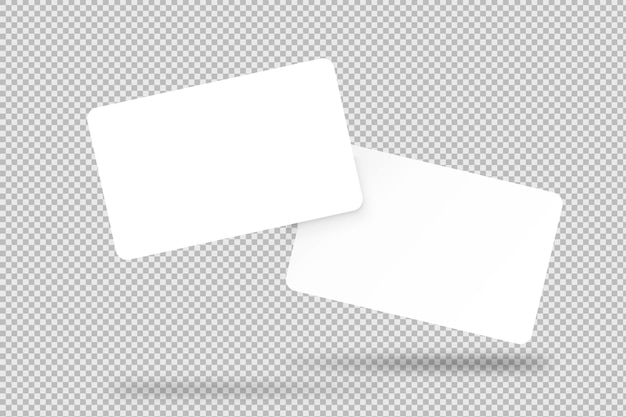透明な背景に表と裏のグラデーションのクレジット カード