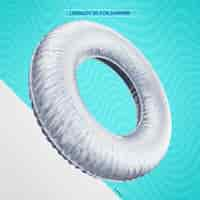 Free PSD front lifebuoy for summer white