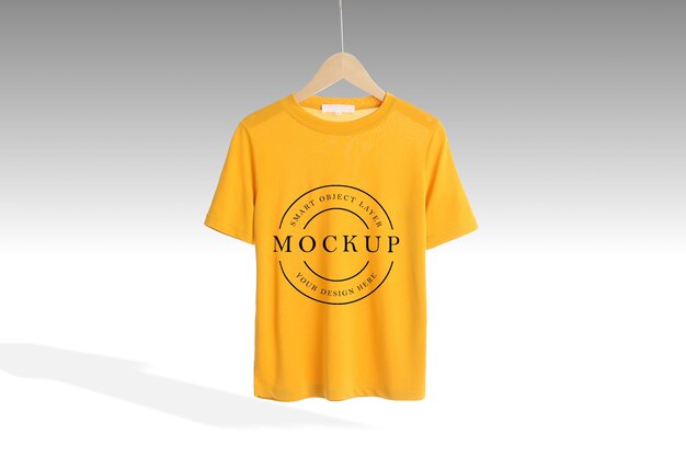 Download Premium Psd Front Side Yellow T Shirt Mockup Isolated