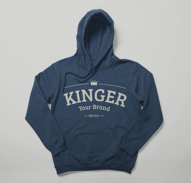 Front view of hoodie mockup design isolated