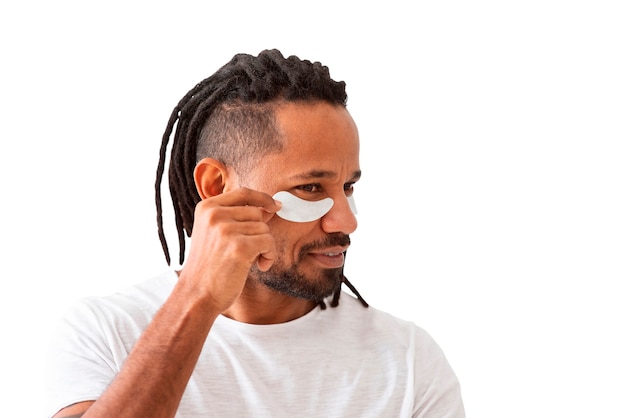 front view man with eye patch