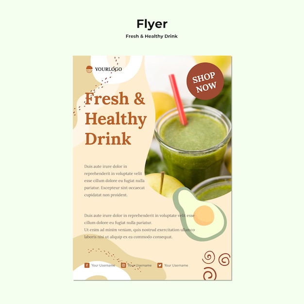 Free PSD fruit juice poster template