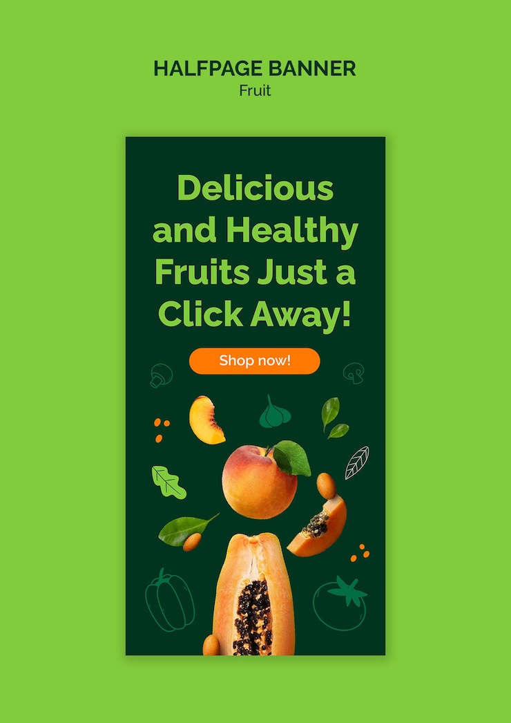 Free PSD fruit template design