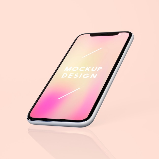 Full screen smartphone mockup design