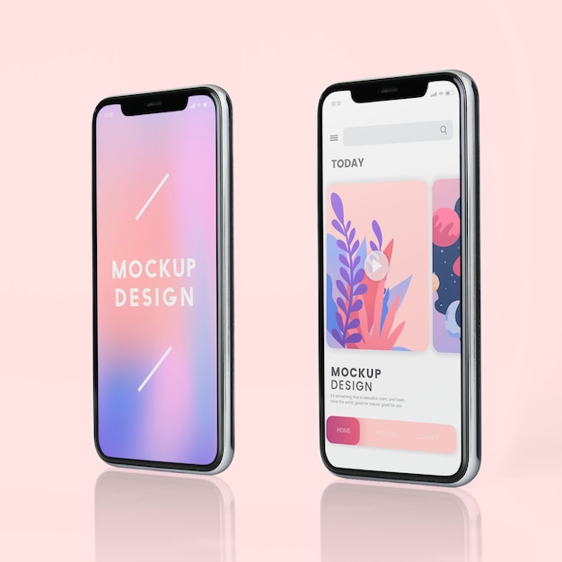 Full screen smartphone mockup design