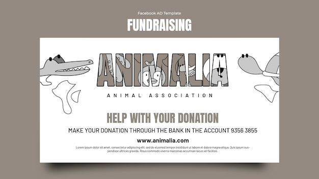 Free PSD fundraising event facebook  template