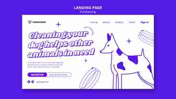 Free PSD fundraising event  landing page template