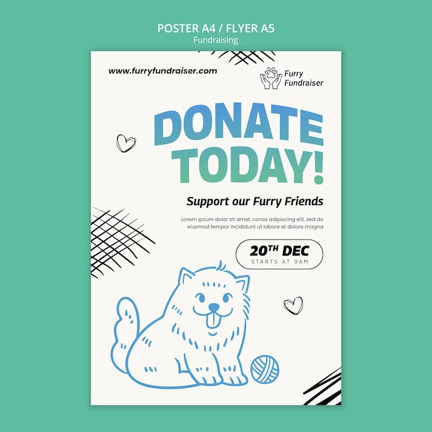 Fundraising event poster template