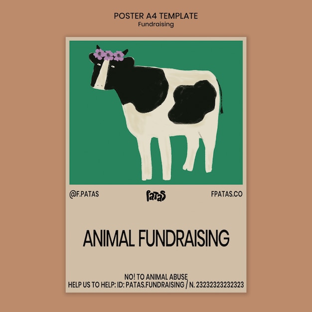 Free PSD fundraising event poster template