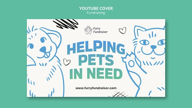 Free PSD fundraising event youtube cover template