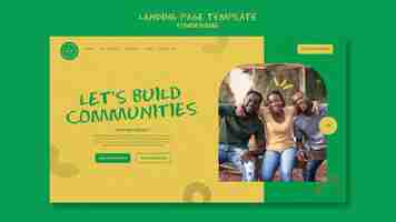 Free PSD fundraising landing page template