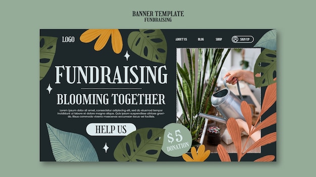 Free PSD fundraising template design
