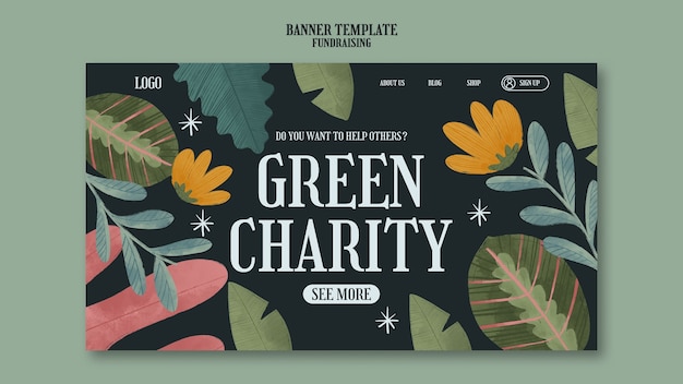 Free PSD fundraising template design