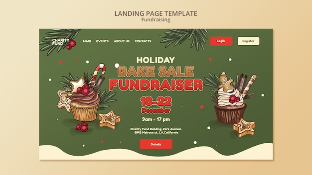 Free PSD fundraising template design