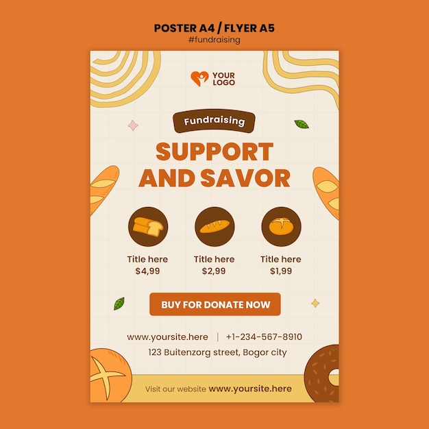 Free PSD fundraising  template design