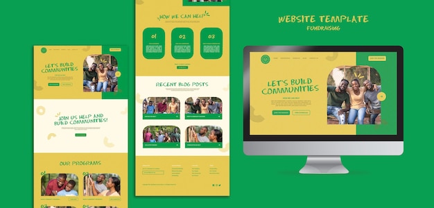 Free PSD fundraising web page template