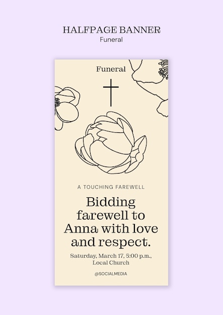 Free PSD funeral program template