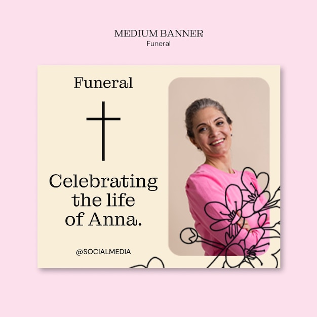 Free PSD funeral program template