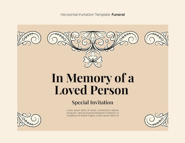 Free PSD funeral program template