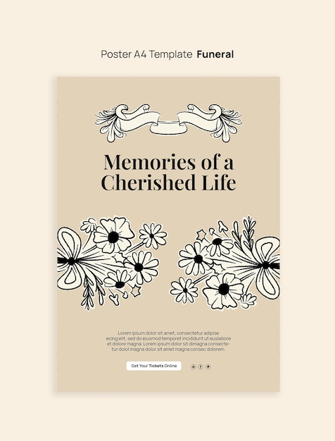 Free PSD funeral program template