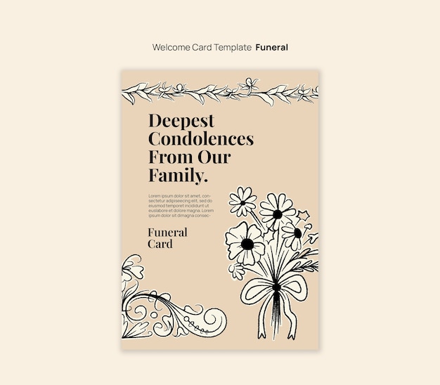 Free PSD funeral program template