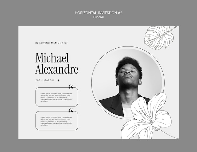 Free PSD funeral program template