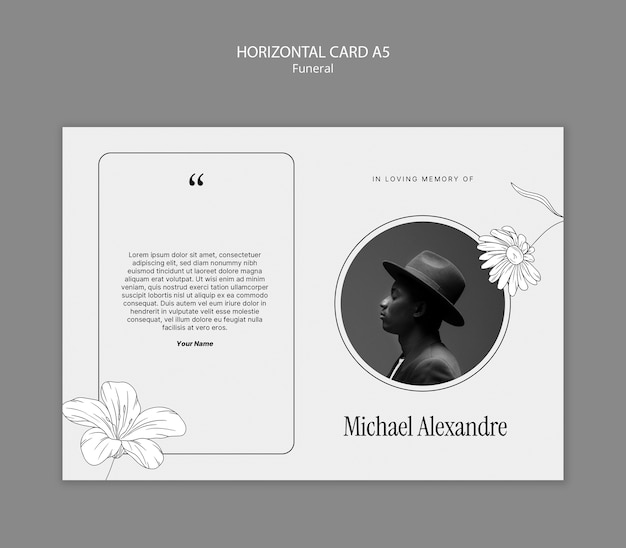 Free PSD funeral program template