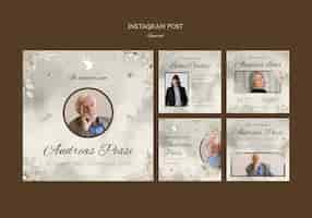 Free PSD funeral template design