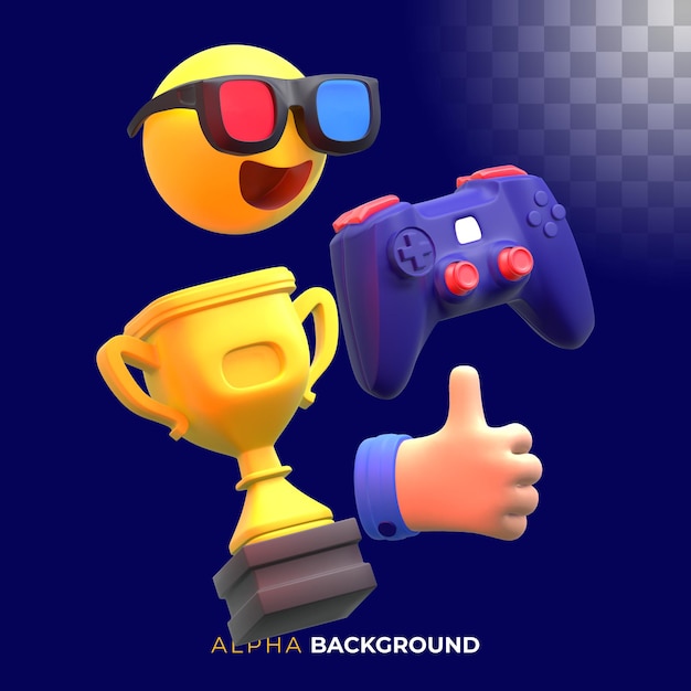 Free PSD funny video game elements