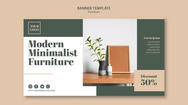 furniture concept banner template