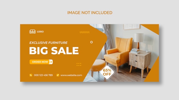 Free PSD furniture facebook cover page template