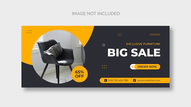 Furniture facebook cover page template