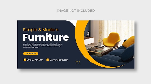 Free PSD furniture facebook cover page template