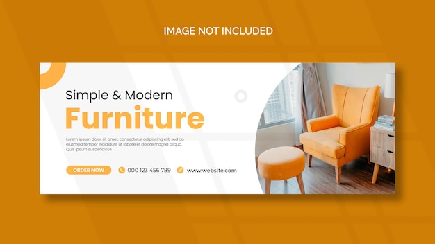 Free PSD furniture facebook cover and panoramic banner template