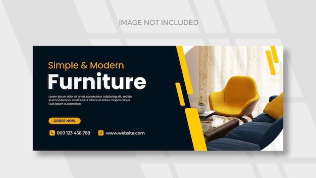 Free PSD furniture facebook cover and web banner template