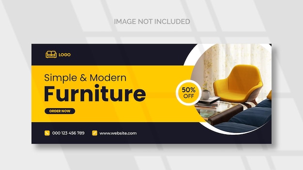 Furniture facebook cover and web banner template