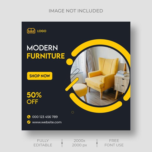 Мебель instagram и шаблон в социальных сетях