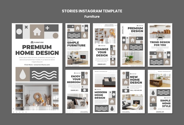 Free PSD furniture instagram stories