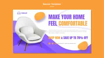 Free PSD furniture sale banner template